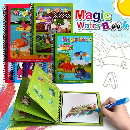 Luno Reusable Magic Color Book (Multi Color ,Pack of 4)