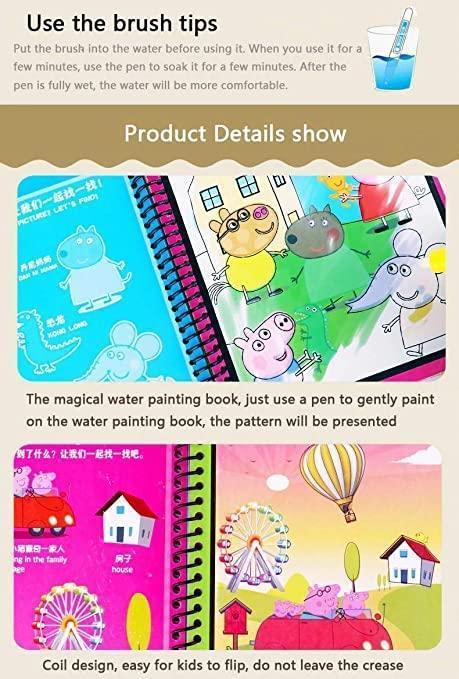 Luno Reusable Magic Color Book (Multi Color ,Pack of 4)