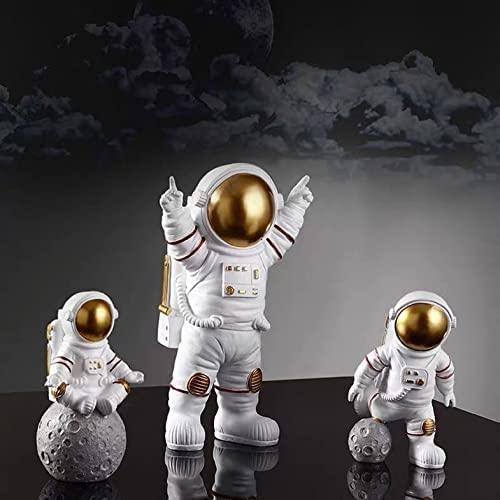 LunoBay Astronaut Spaceman Statue Ornament – (Set of 3)